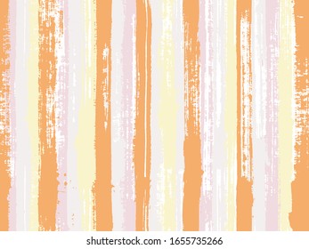 La acuarela tira el fondo vectorial sin fisuras. Tapa textil a rayas. Patrón textil de rayas de tinta desiguales. Tinta gruesa doodles textura simple e interminable.