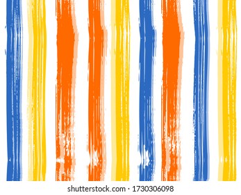 Watercolor strips seamless vector background. Colorful wrapping paper packaging design.