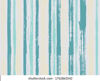 Watercolor strips seamless vector background. Striped tablecloth textile print. Contemporary art graffiti drawing swatch. Vivid vertical lines stains vector graphics.