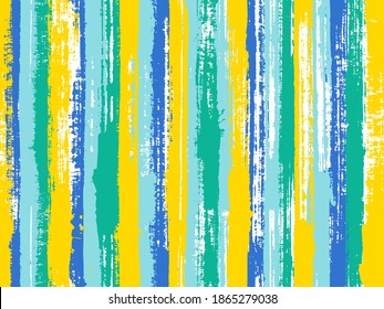 La acuarela tira el fondo vectorial sin fisuras. Impresión textil con manteles a rayas. Piscina decorativa con adornos de arenilla brillante. Patrón vectorial de líneas de acuarela de tracería a mano libre.