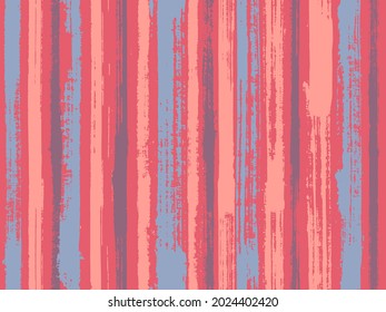 Watercolor strips seamless vector background. Uneven ink hatch vertical lines textile pattern. Striped tablecloth textile print. Acrylic paint texture swatch repeating design.