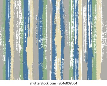 Watercolor strips seamless vector background. Distress texture ornament sample swatch. Uneven ink hatch vertical lines textile pattern. Striped tablecloth textile print.
