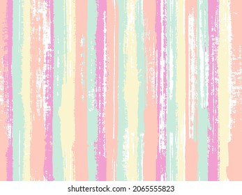 La acuarela tira el fondo vectorial sin fisuras. Tejidos de líneas de tinta de rayas sin soldadura de impresión de patrones. Impresión textil con manteles a rayas. Piscina decorativa con adornos de arenilla brillante.