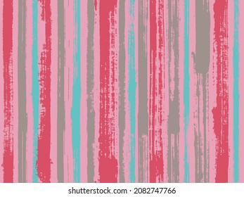 La acuarela tira el fondo vectorial sin fisuras. Impresión textil con manteles a rayas. La decoración de las paredes es una muestra de adorno. Patrón de impresión de fondo de líneas de pincel desordenado.