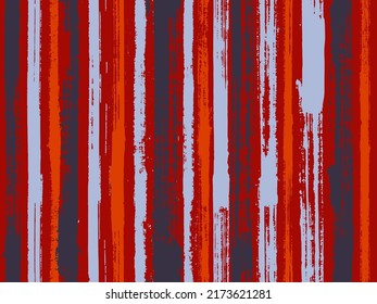 Watercolor strips seamless vector background. Striped tablecloth textile print. Paintbrush artistic lines fabric seamless print. Distress texture ornament sample swatch.