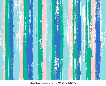 La acuarela tira el fondo vectorial sin fisuras. Patrón vectorial de líneas verticales de gouache esloposo. Impresión textil con manteles a rayas. Piscina decorativa con adornos de arenilla brillante.