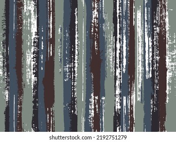 Watercolor Strips Seamless Vector Background. Striped Tablecloth Textile Print. Acrylic Paint Texture Swatch Repeating Design. Sloopy Gouache Vertical Lines Vector Pattern.