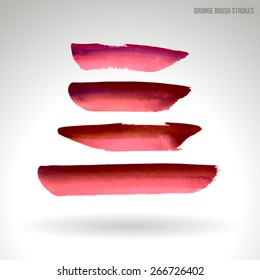 Watercolor strokes and texture. Vector design.