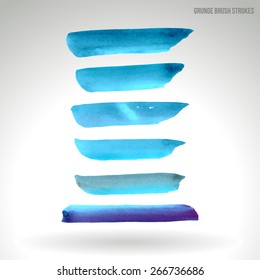Watercolor strokes and texture. Vector design.