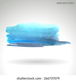 Watercolor strokes and texture. Vector design.