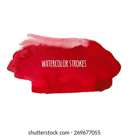 Watercolor strokes and texture. Vector design.