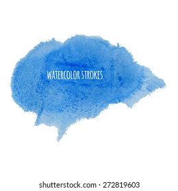 Watercolor strokes and texture. Vector design.