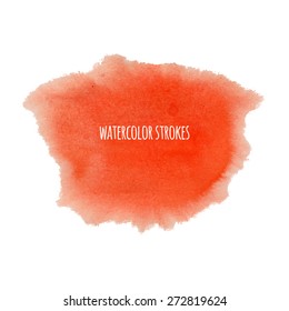 Watercolor strokes and texture. Vector design.