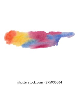Watercolor strokes and texture. Vector design.