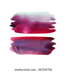 Watercolor strokes and texture. Vector design.