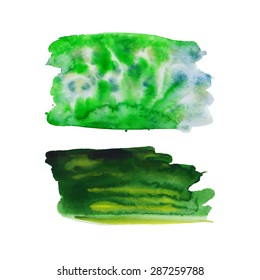 Watercolor strokes and texture. Vector design.