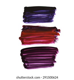 Watercolor strokes and texture. Vector design.