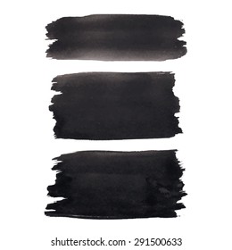 Watercolor strokes and texture. Vector design.