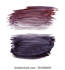 Watercolor strokes and texture. Vector design.