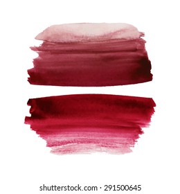 Watercolor strokes and texture. Vector design.