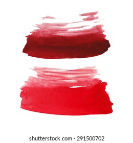 Watercolor strokes and texture. Vector design.