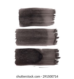 Watercolor strokes and texture. Vector design.