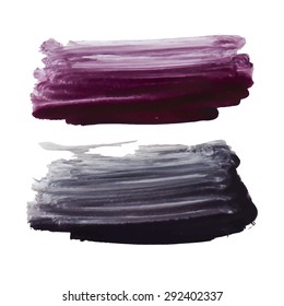 Watercolor strokes and texture. Vector design.