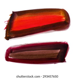 Watercolor strokes and texture. Vector design.