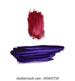 Watercolor strokes and texture. Vector design.