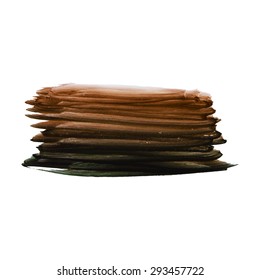 Watercolor strokes and texture. Vector design.