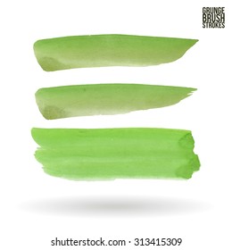 Watercolor strokes and texture. Vector design.