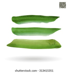 Watercolor strokes and texture. Vector design.