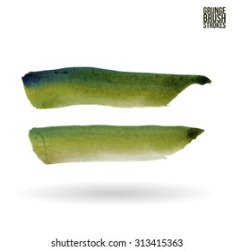 Watercolor strokes and texture. Vector design.
