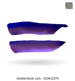 Watercolor strokes and texture. Vector design.
