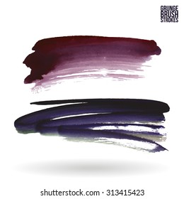 Watercolor strokes and texture. Vector design.