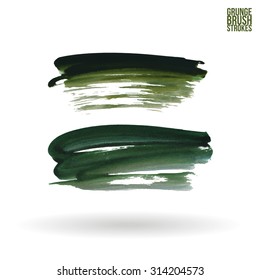 Watercolor strokes and texture. Vector design.