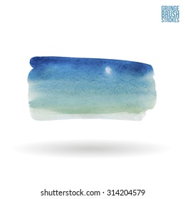 Watercolor strokes and texture. Vector design.