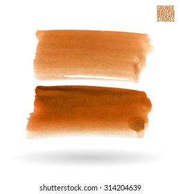 Watercolor strokes and texture. Vector design.