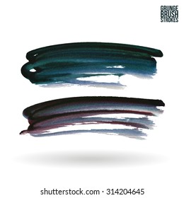 Watercolor strokes and texture. Vector design.