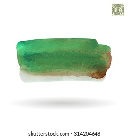 Watercolor strokes and texture. Vector design.