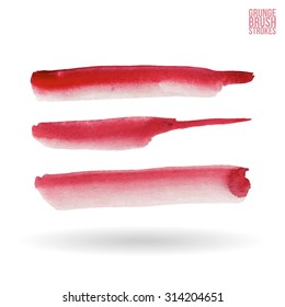 Watercolor strokes and texture. Vector design.