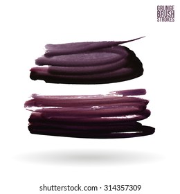 Watercolor strokes and texture. Vector design.