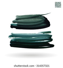 Watercolor strokes and texture. Vector design.