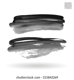 Watercolor strokes and texture. Vector design.