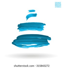Watercolor strokes and texture. Vector design.