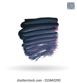 Watercolor strokes and texture. Vector design.