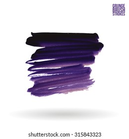 Watercolor strokes and texture. Vector design.