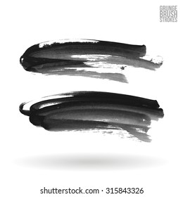 Watercolor strokes and texture. Vector design.