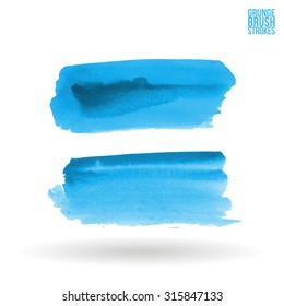 Watercolor strokes and texture. Vector design.