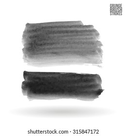 Watercolor strokes and texture. Vector design.